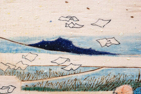 mineral pigments are applied